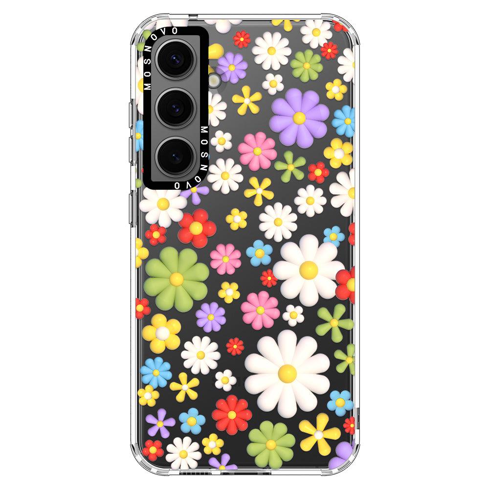 3D Flowers Phone Case - Samsung Galaxy S24 Plus Case