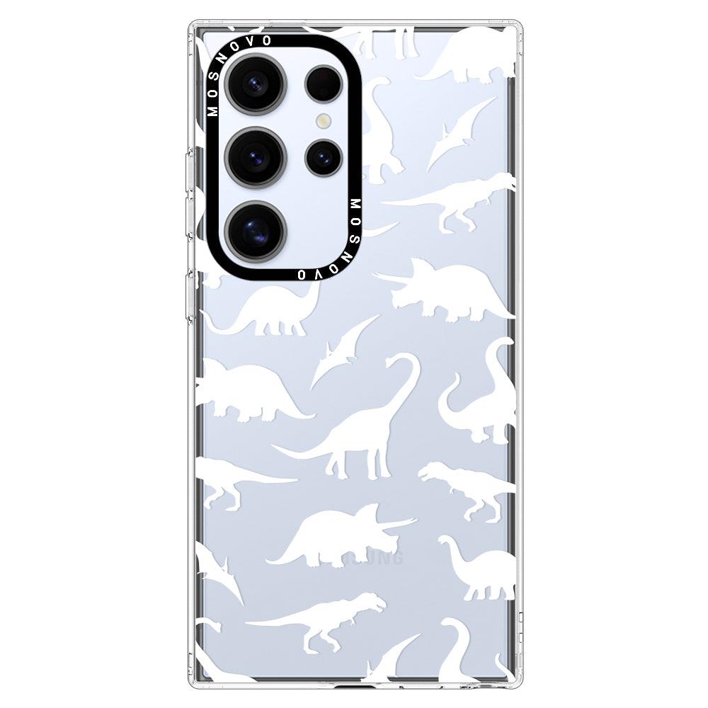 White Dinosaur Phone Case - Samsung Galaxy S24 Ultra Case - MOSNOVO