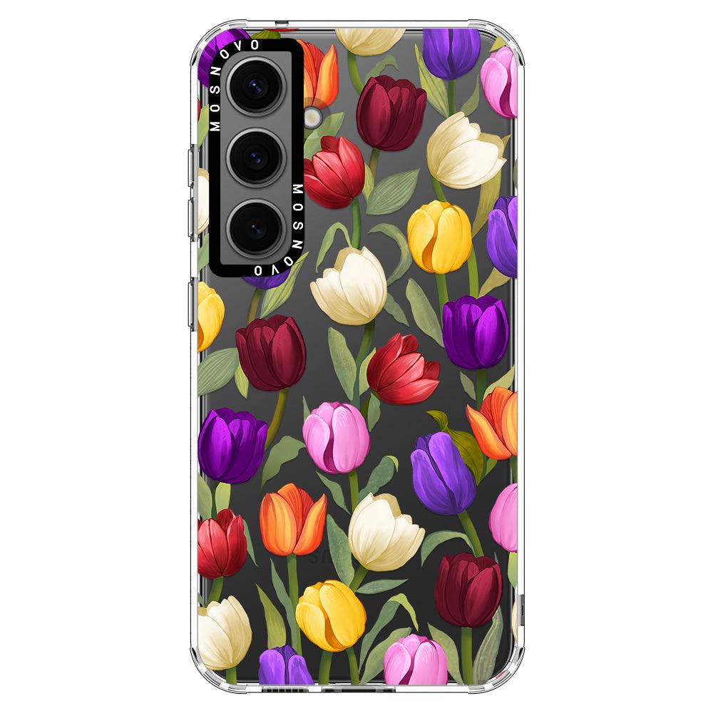 Colorful Tulips Phone Case - Samsung Galaxy S24 Plus Case - MOSNOVO