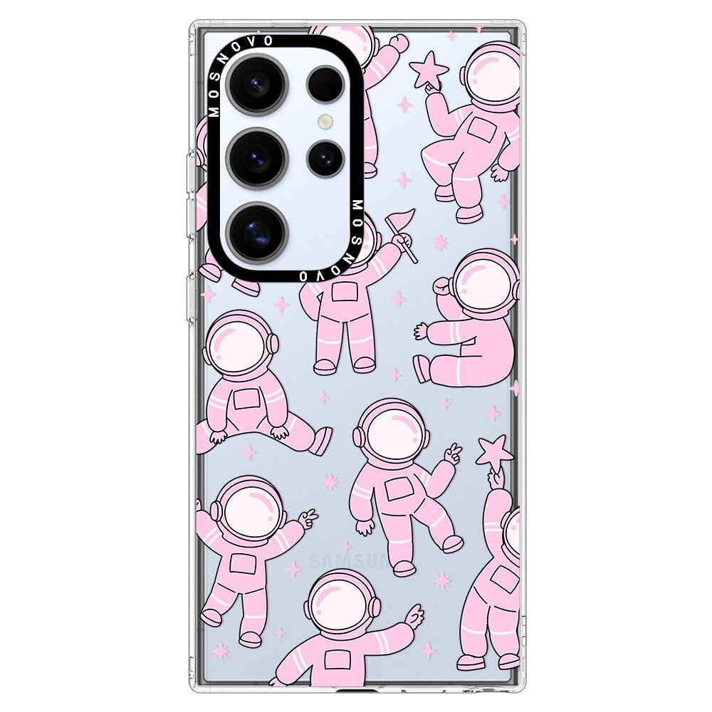 Pink Astronaut Phone Case - Samsung Galaxy S24 Ultra Case