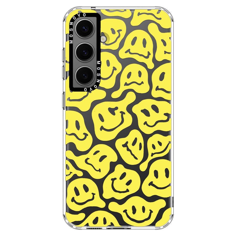 Melted Yellow Smiles Face Phone Case - Samsung Galaxy S24 Plus Case - MOSNOVO