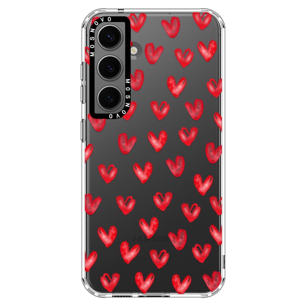 Cute Little Heart Phone Case - Samsung Galaxy S24 Plus Case - MOSNOVO