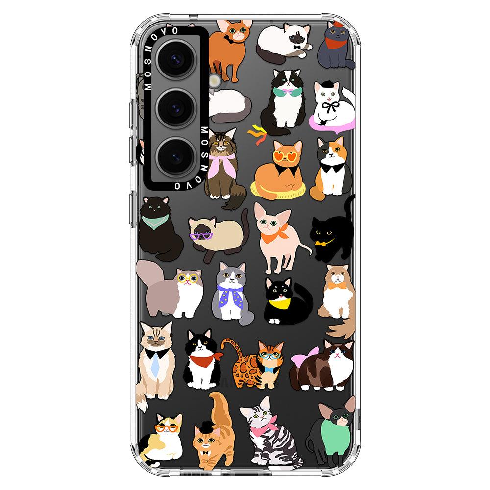 Cute Cats Phone Case - Samsung Galaxy S24 Case - MOSNOVO