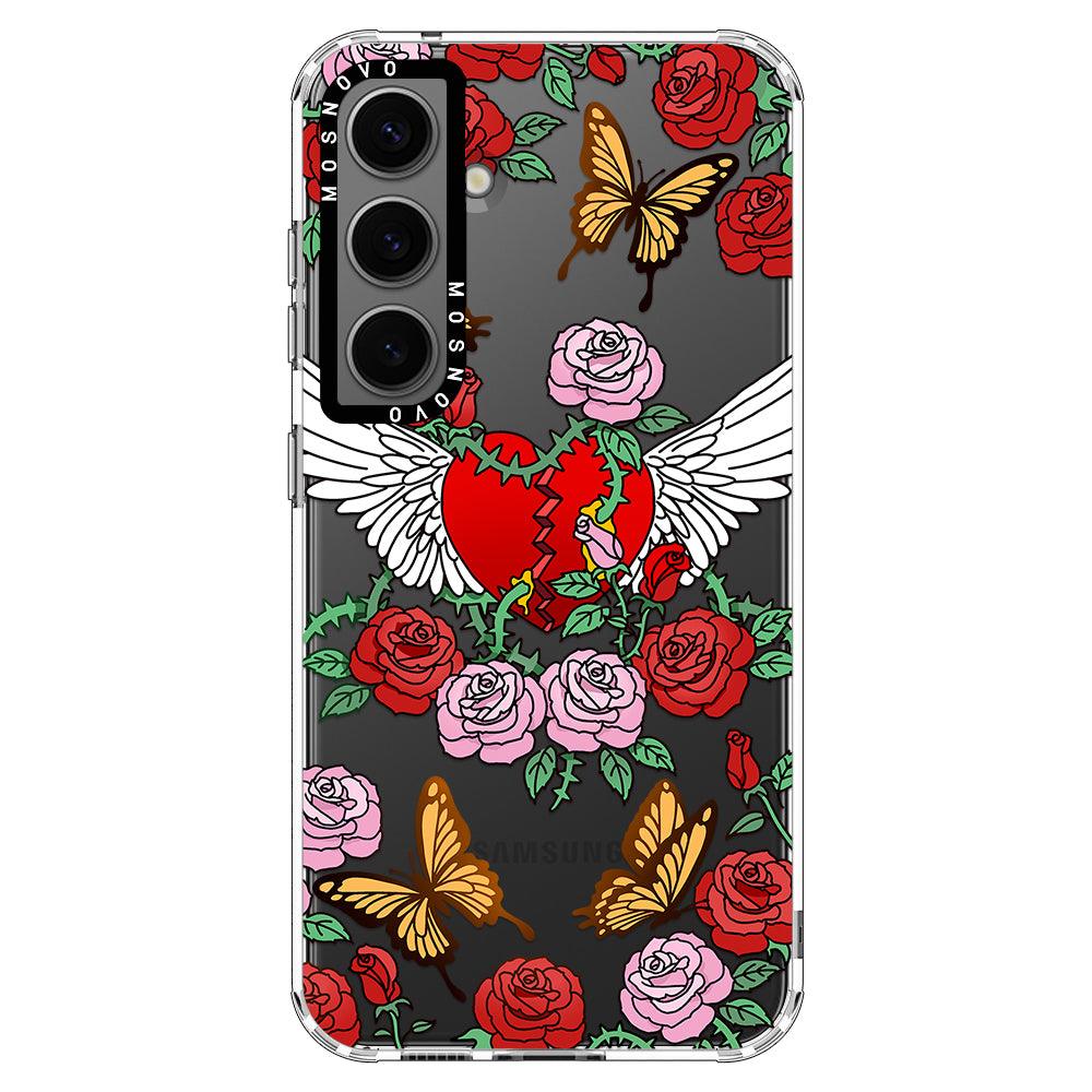 Wing Heart Phone Case - Samsung Galaxy S24 Case - MOSNOVO