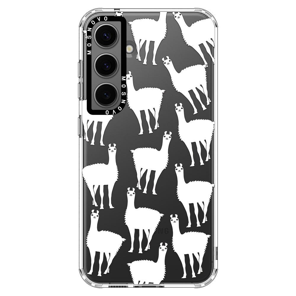 White Llama Phone Case - Samsung Galaxy S24 Plus Case - MOSNOVO