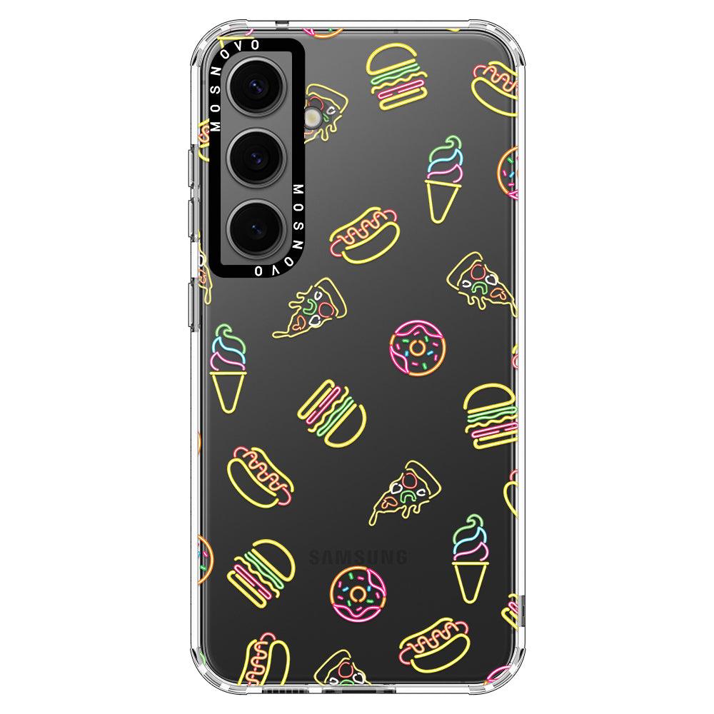 Neon Junk Food Phone Case - Samsung Galaxy S24 Case - MOSNOVO