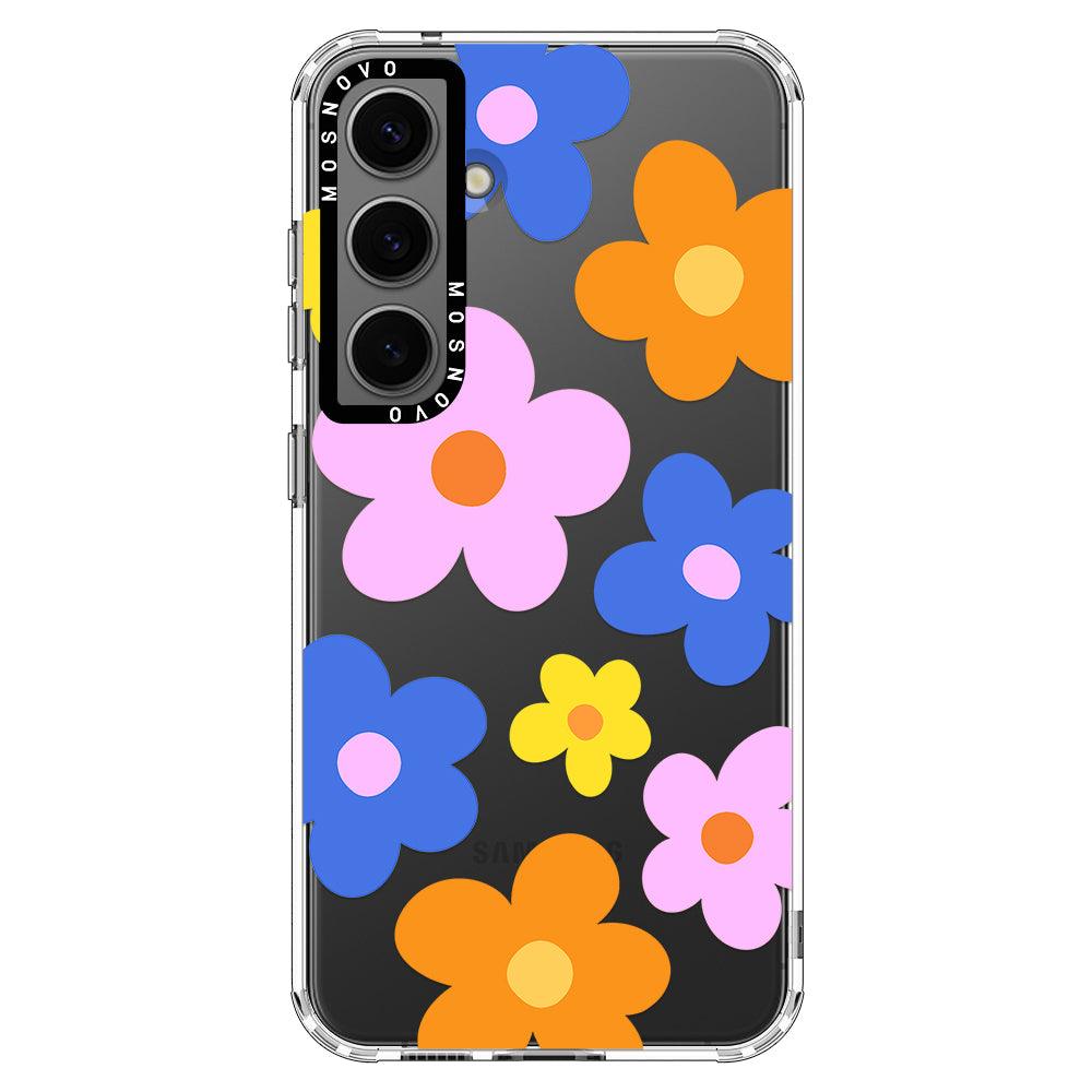 60's Groovy Flower Phone Case - Samsung Galaxy S24 Plus Case