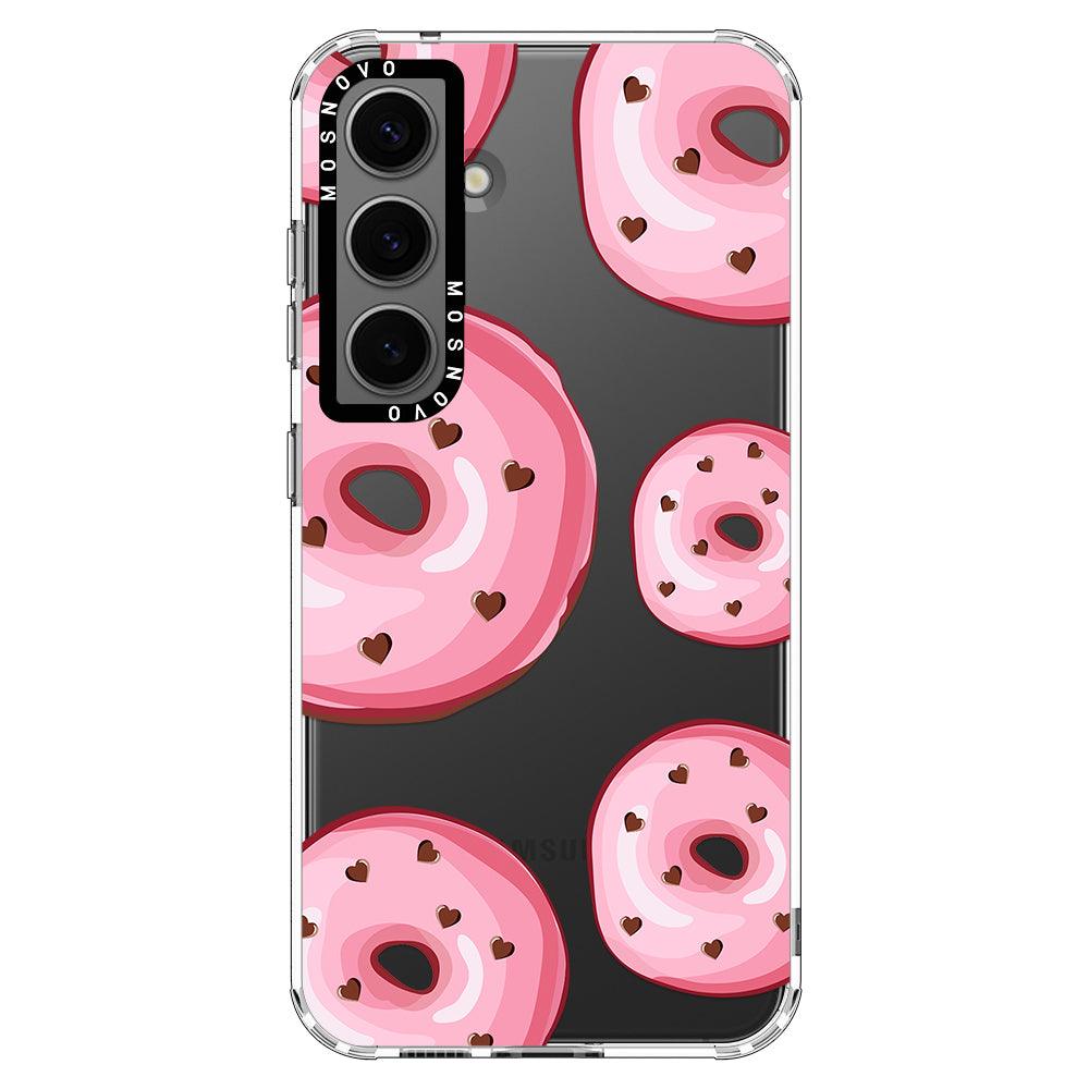 Pink Donuts Phone Case - Samsung Galaxy S24 Case - MOSNOVO