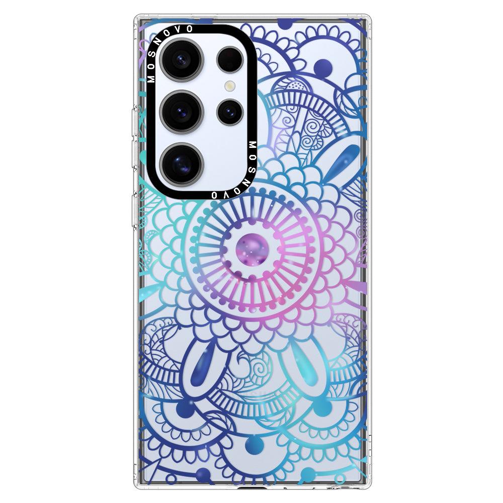 Violet Blue Mandala Phone Case - Samsung Galaxy S24 Ultra Case - MOSNOVO