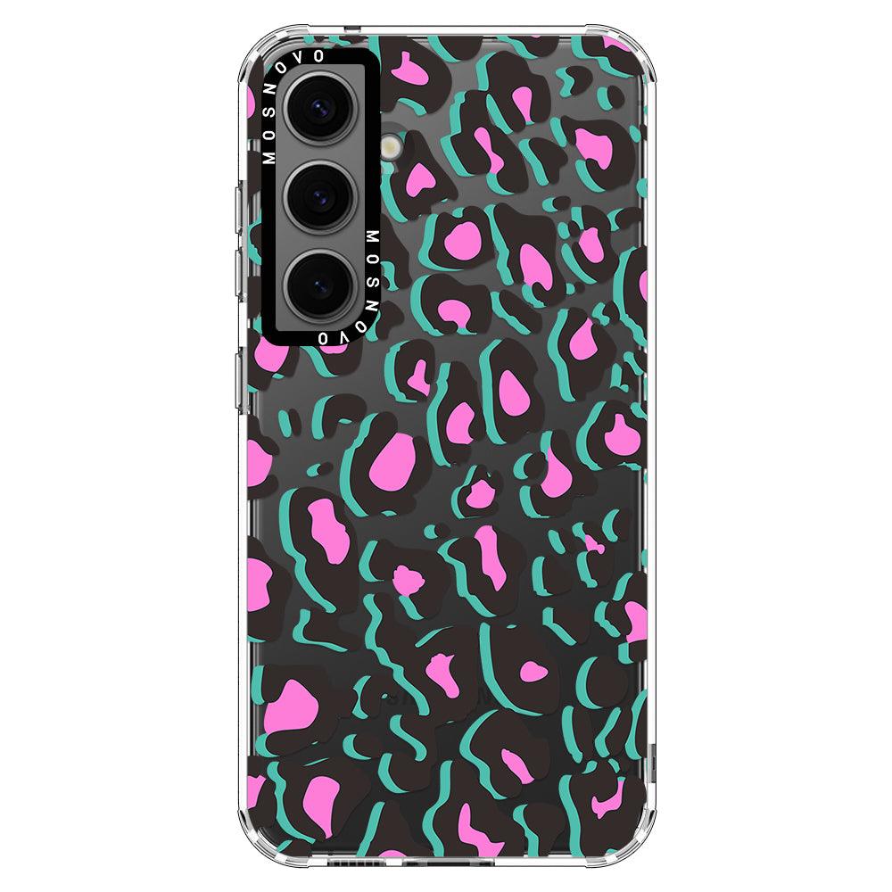 Hot Pink Leopard Print Phone Case - Samsung Galaxy S24 Case - MOSNOVO