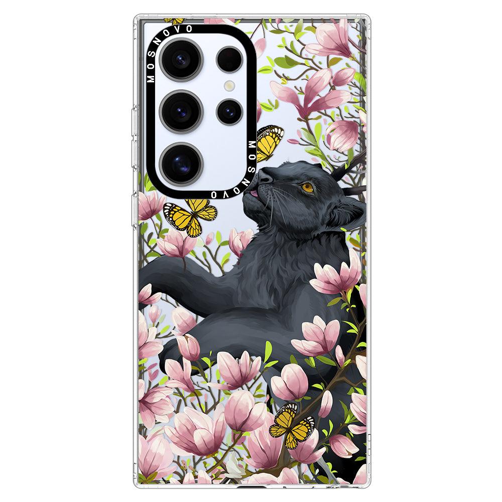 Black Panther Garden Phone Case - Samsung Galaxy S24 Ultra Case - MOSNOVO