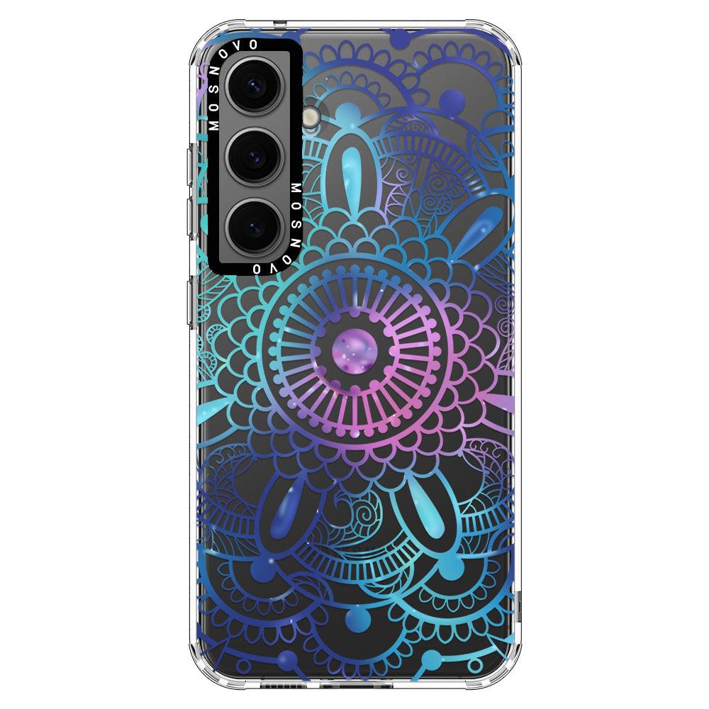 Violet Blue Mandala Phone Case - Samsung Galaxy S24 Case - MOSNOVO