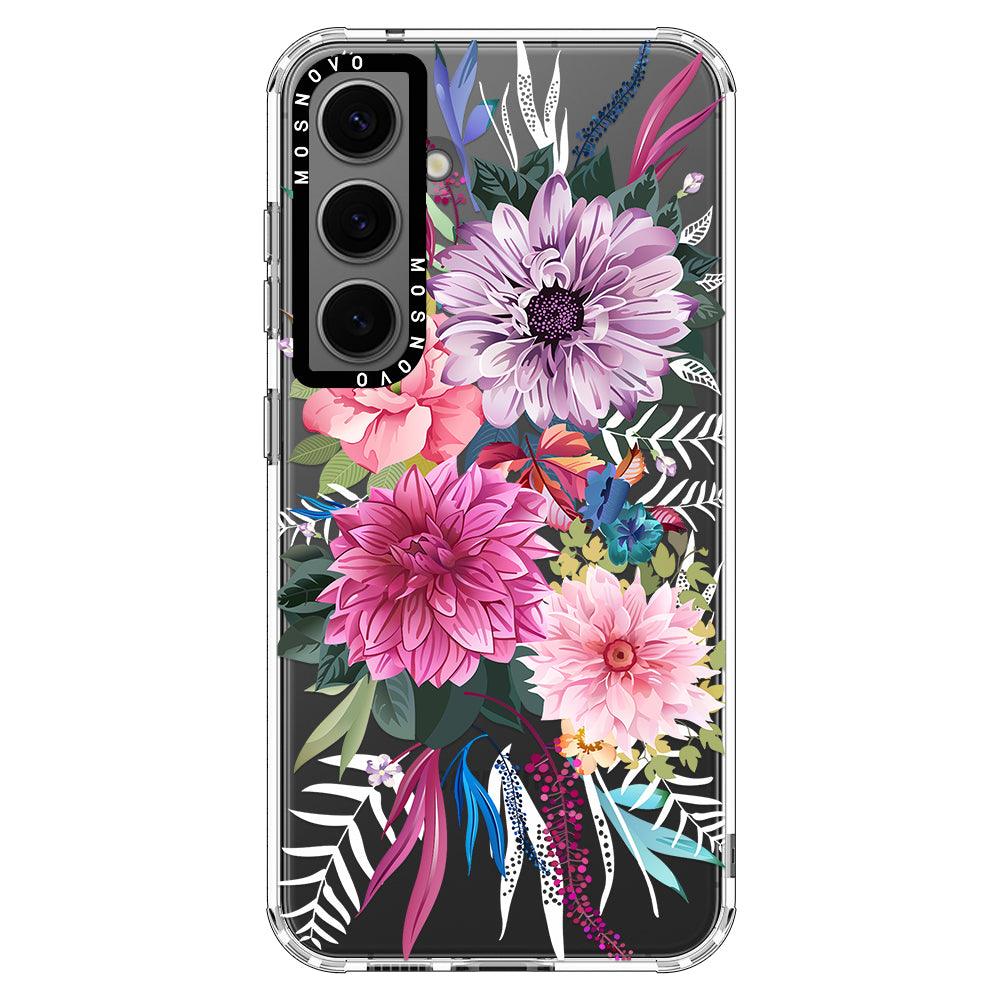 Dahlia Bloom Phone Case - Samsung Galaxy S24 Case - MOSNOVO