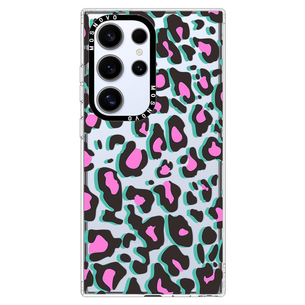 Hot Pink Leopard Print Phone Case - Samsung Galaxy S24 Ultra Case - MOSNOVO