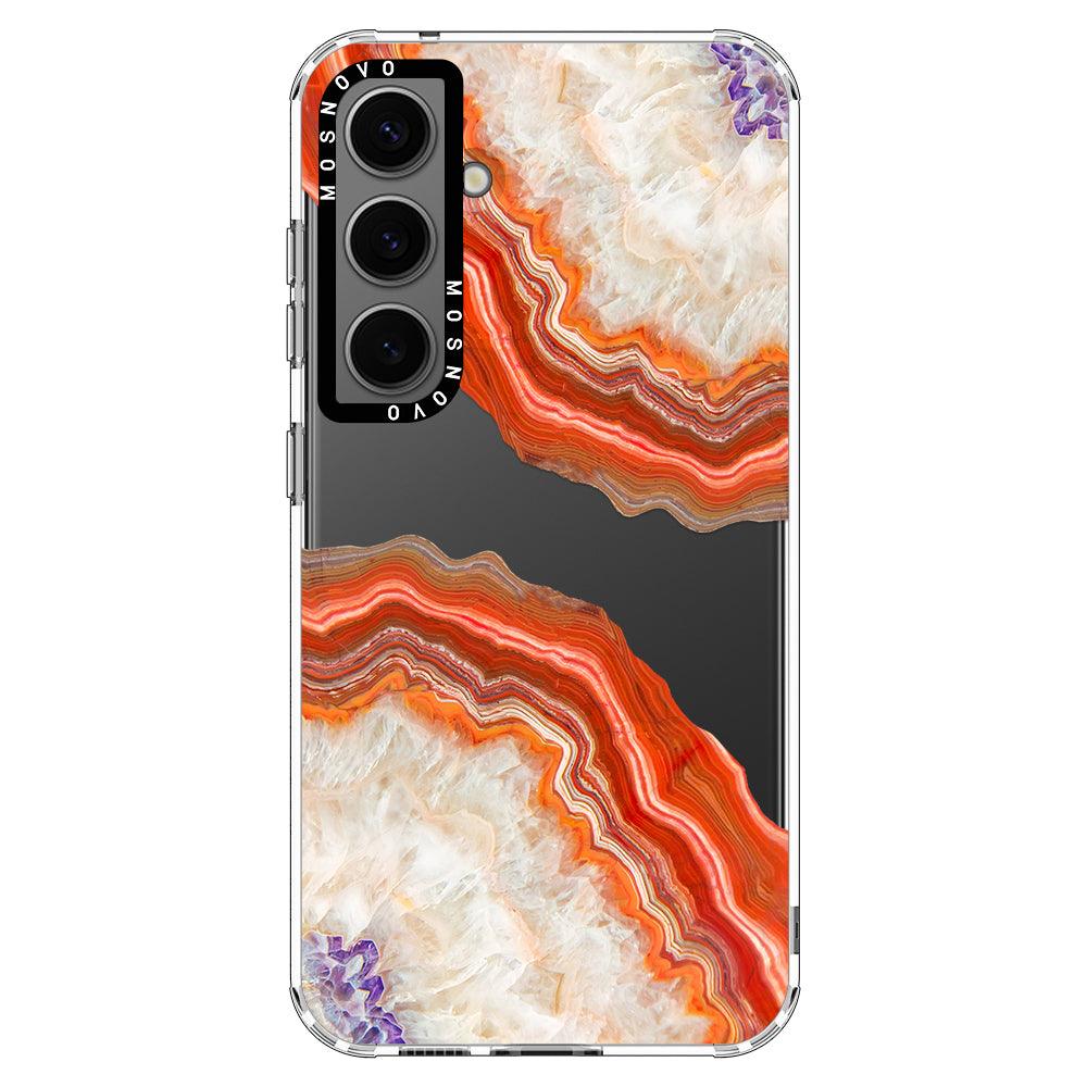 Red Agate Phone Case - Samsung Galaxy S24 Plus Case - MOSNOVO