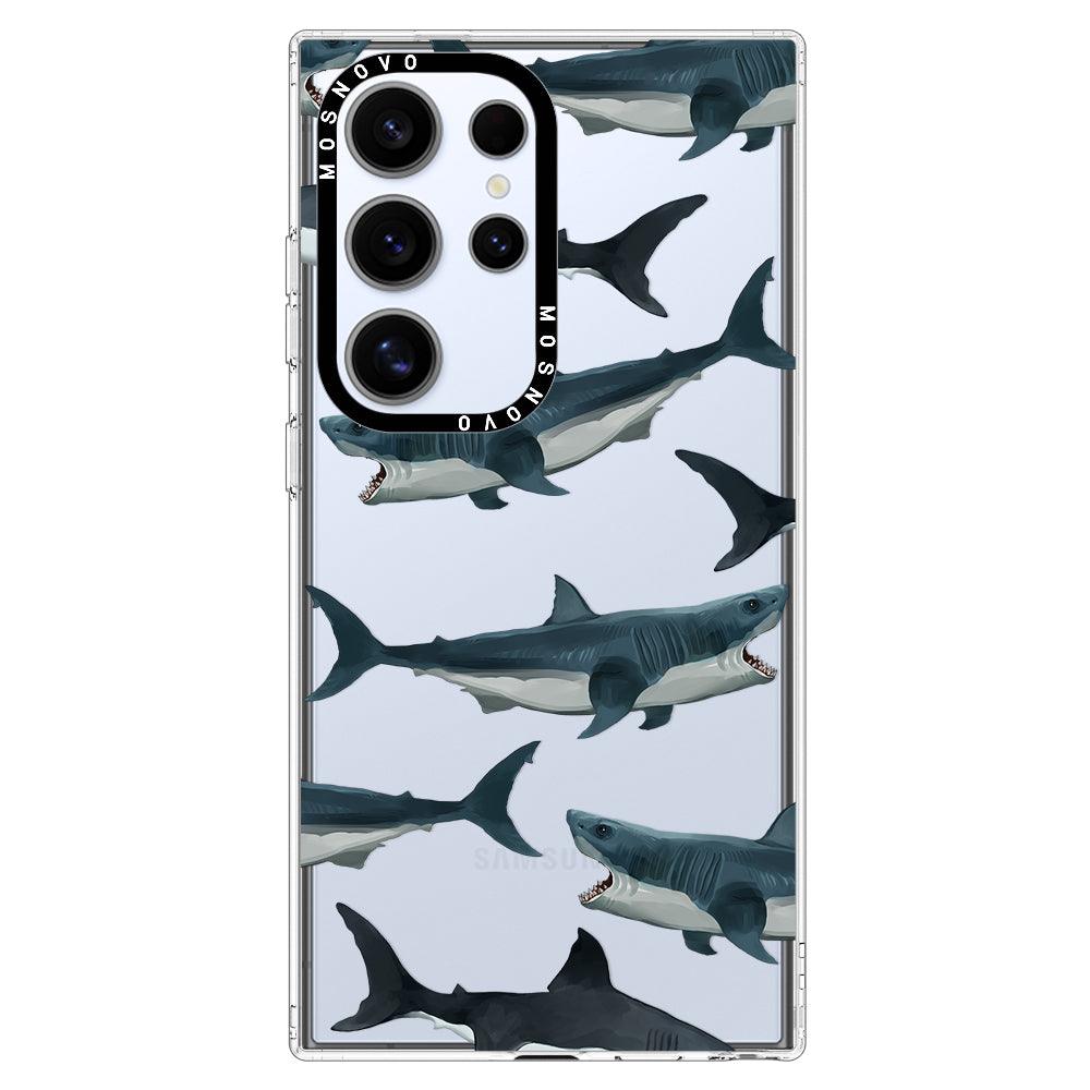 Great White Shark Phone Case - Samsung Galaxy S24 Ultra Case - MOSNOVO