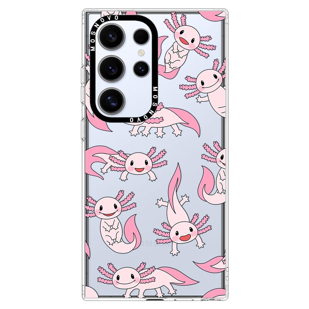 Pink Axolotl Phone Case - Samsung Galaxy S24 Ultra Case