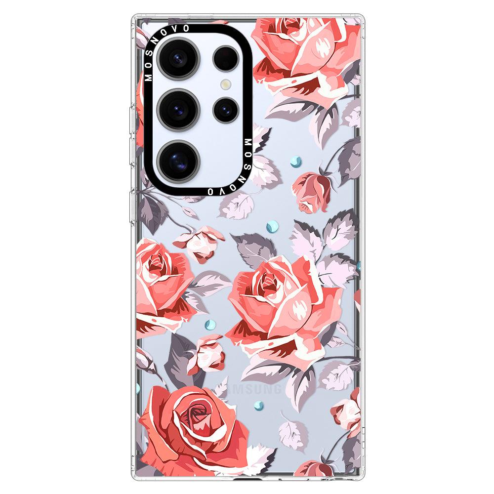 Retro Floral Phone Case - Samsung Galaxy S24 Ultra Case - MOSNOVO