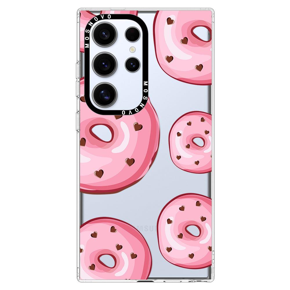 Pink Donuts Phone Case - Samsung Galaxy S24 Ultra Case - MOSNOVO