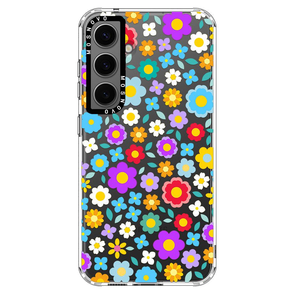 Groovy Floral Phone Case - Samsung Galaxy S24 Plus Case - MOSNOVO