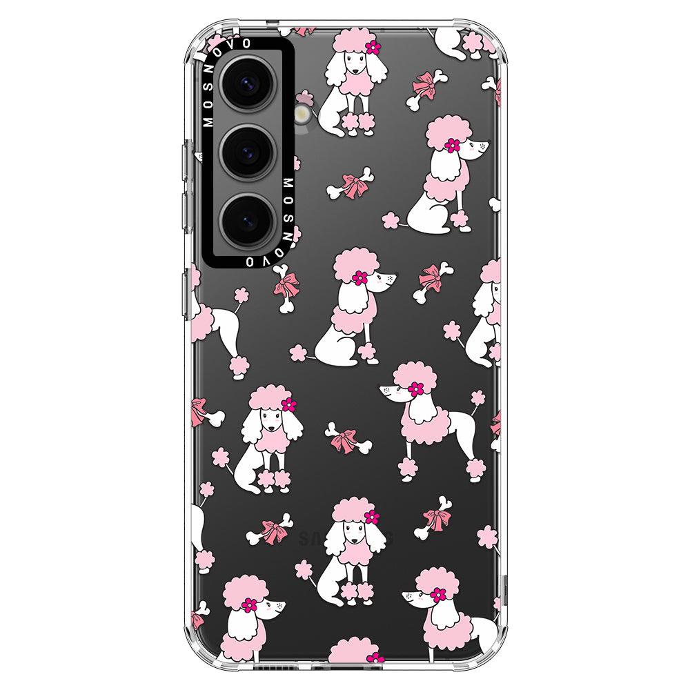 Pink Poodle Phone Case - Samsung Galaxy S24 Case - MOSNOVO