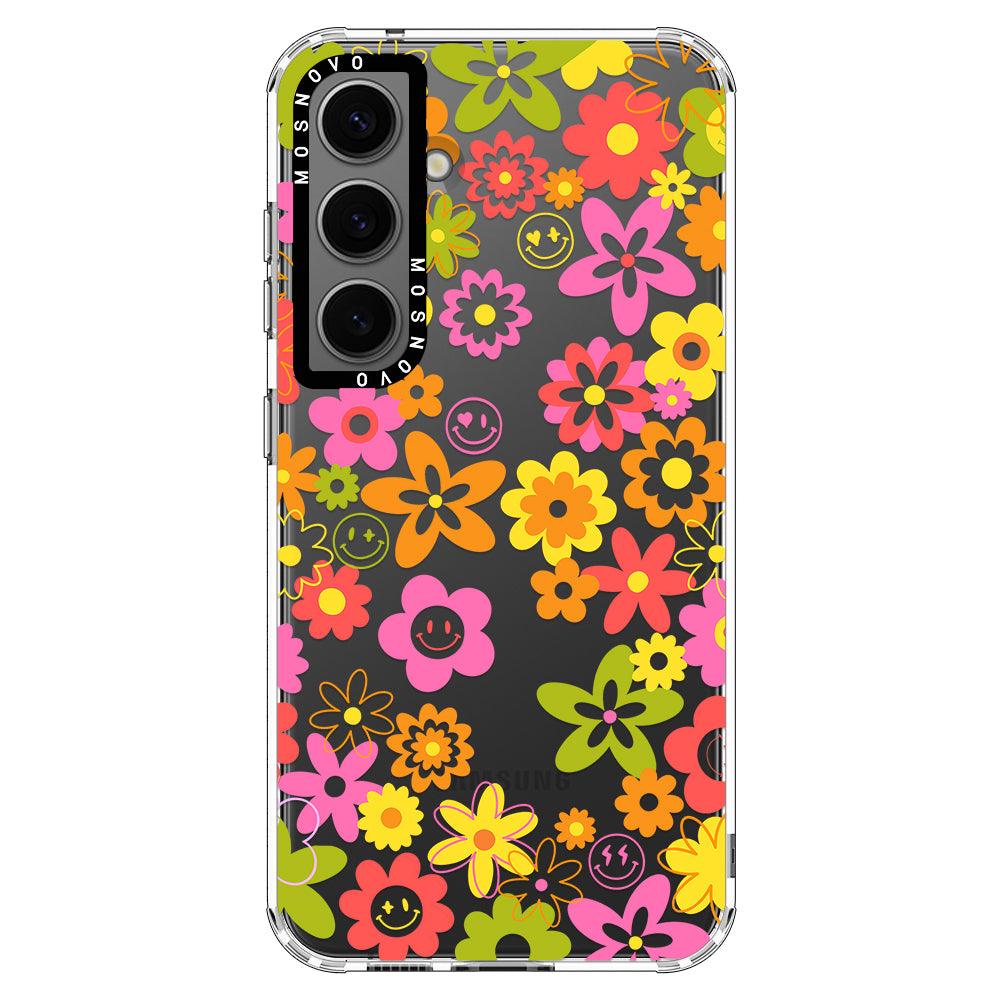 70's Groovy Floral Phone Case - Samsung Galaxy S24 Case