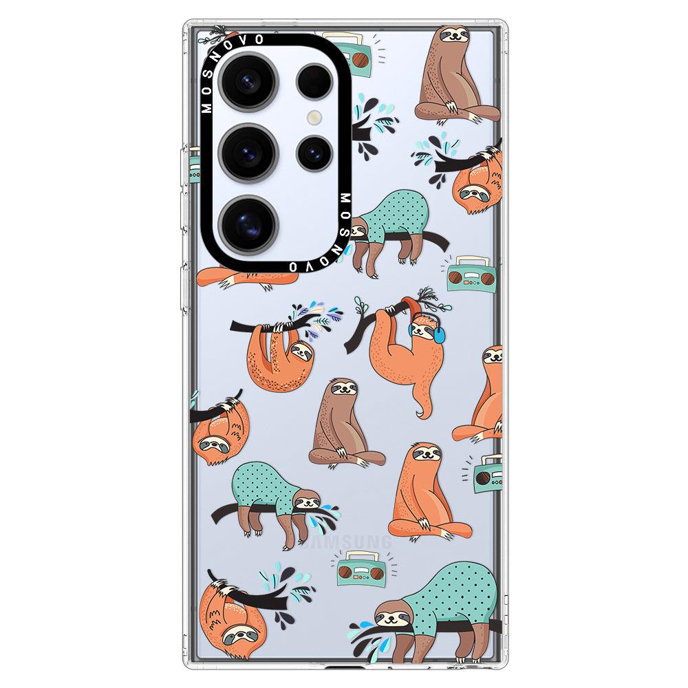 Musical Sloth Phone Case - Samsung Galaxy S24 Ultra Case - MOSNOVO