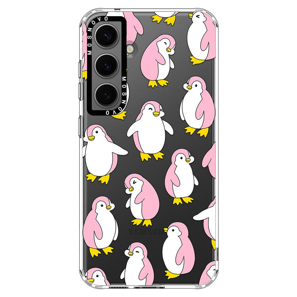 Pink Penguins Phone Case - Samsung Galaxy S24 Case