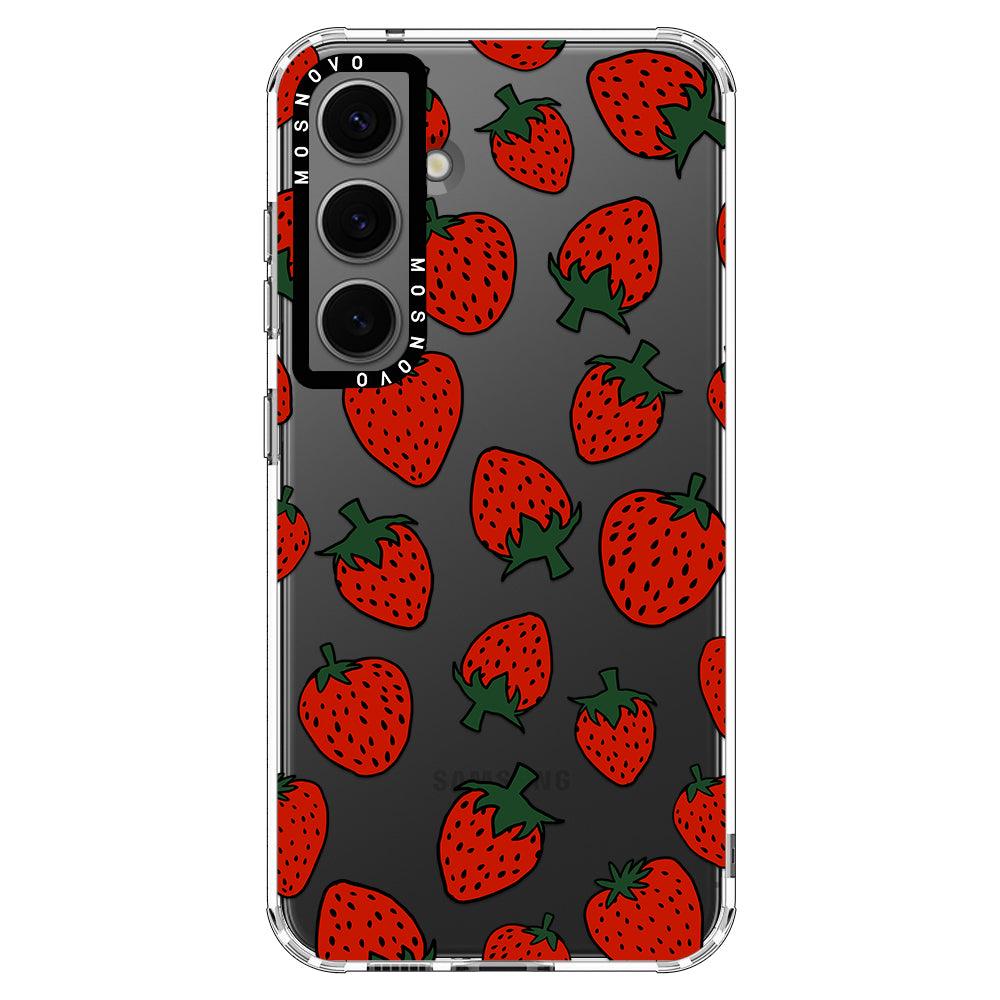 Red Strawberry Phone Case - Samsung Galaxy S24 Case - MOSNOVO