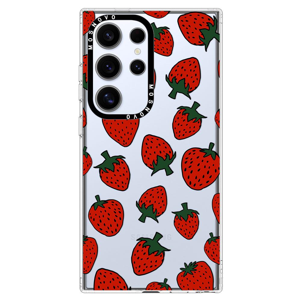 Red Strawberry Phone Case - Samsung Galaxy S24 Ultra Case - MOSNOVO