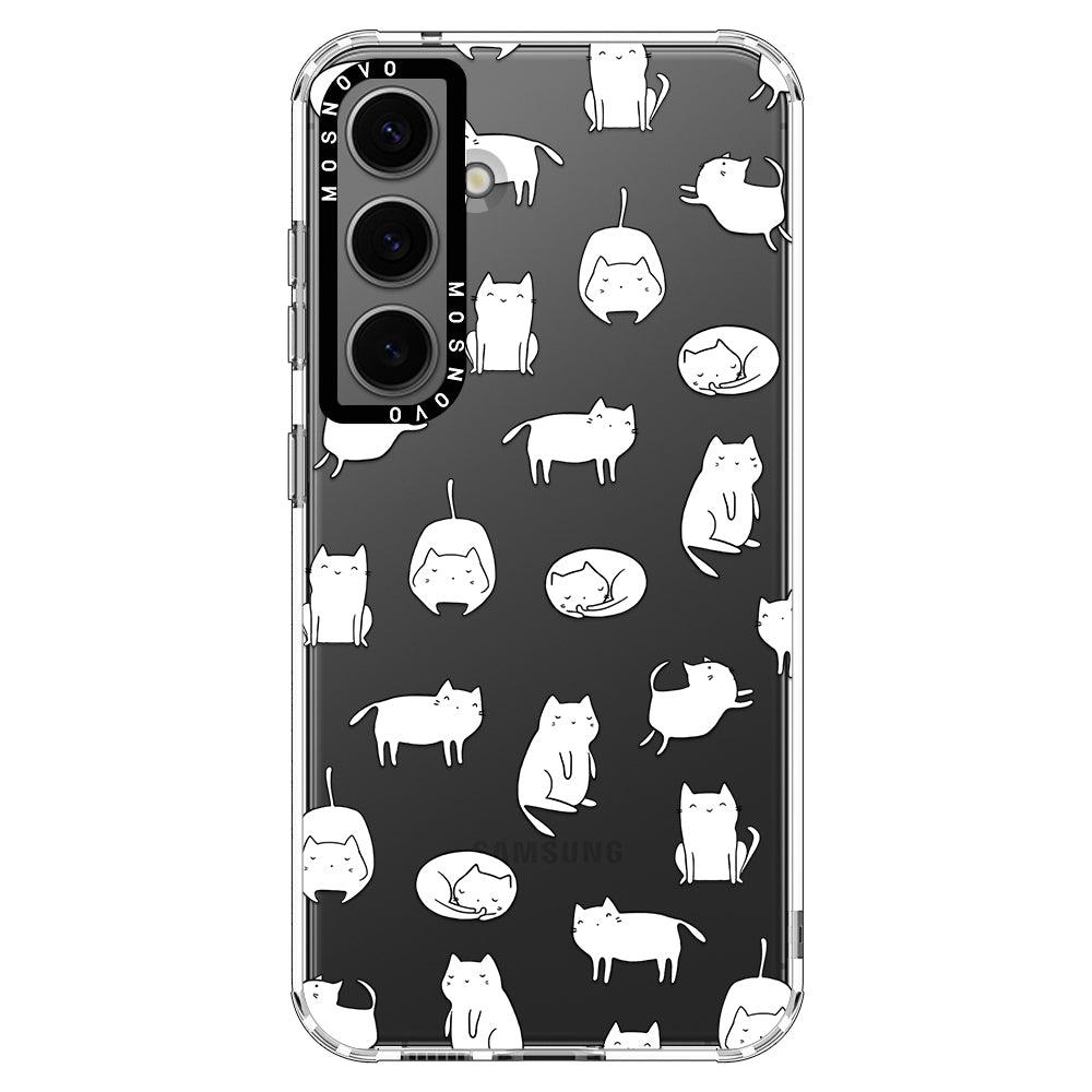 Kawaii Cat Phone Case - Samsung Galaxy S24 Case - MOSNOVO