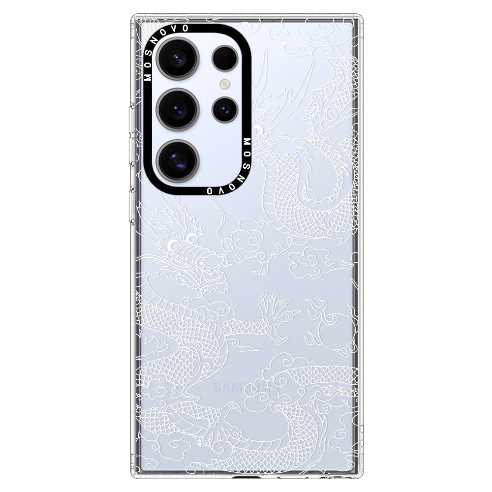 White Dragon Phone Case - Samsung Galaxy S24 Ultra Case - MOSNOVO