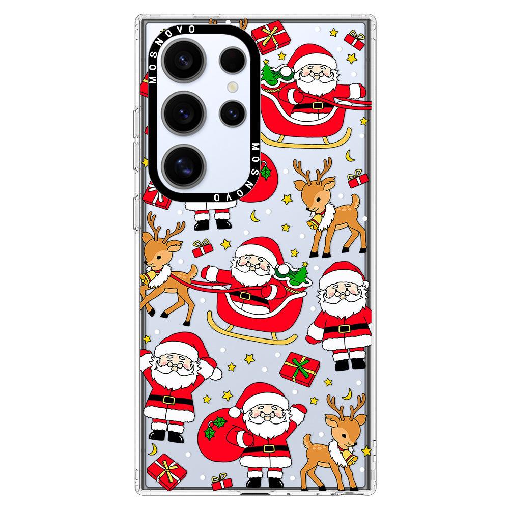 Cute Santa Claus Deer Phone Case - Samsung Galaxy S24 Ultra Case - MOSNOVO