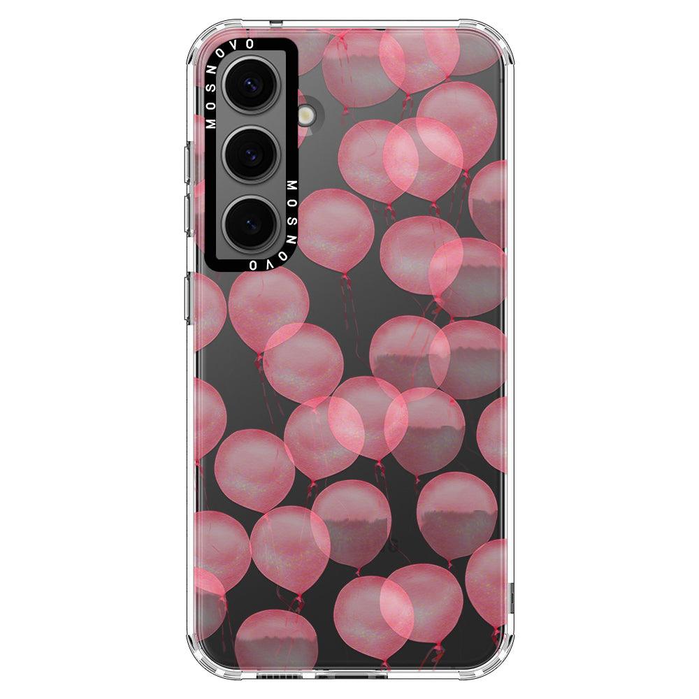 Pink Ballons Phone Case - Samsung Galaxy S24 Plus Case - MOSNOVO