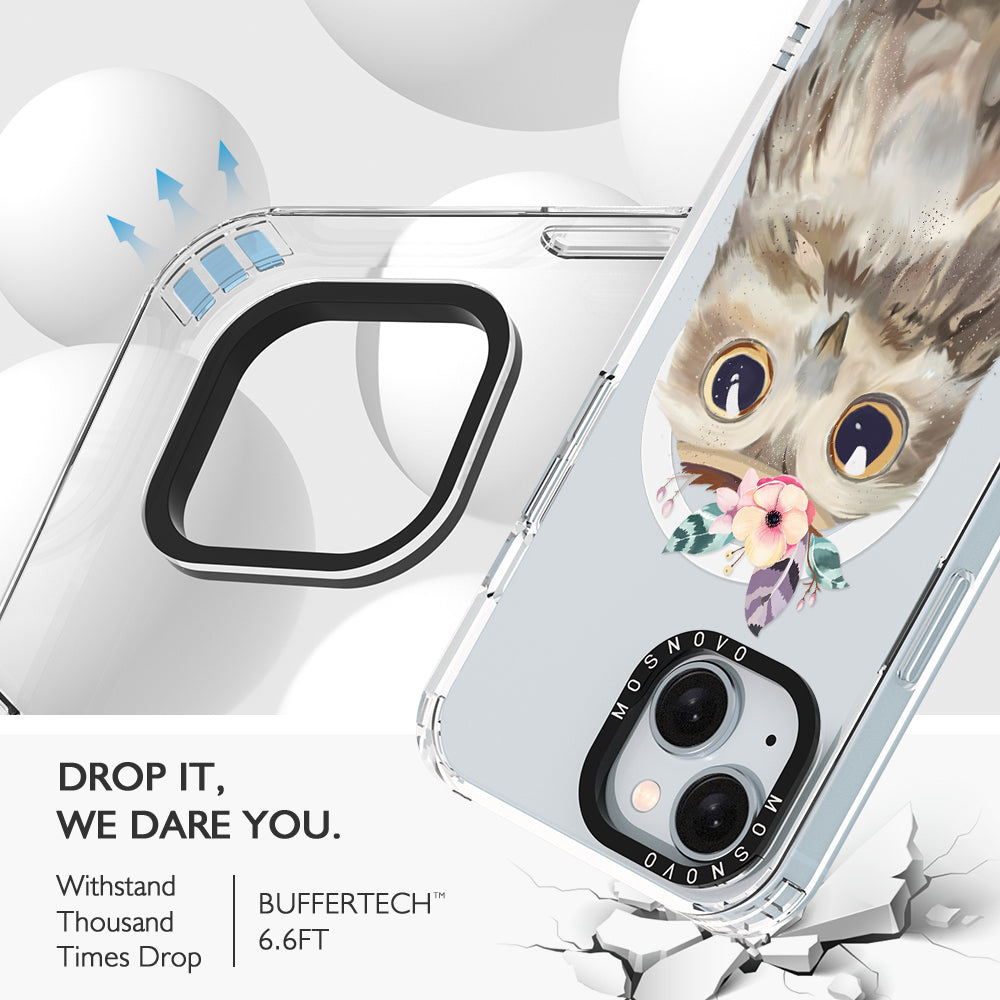 Cute Owl Phone Case - iPhone 15 Plus Case - MOSNOVO