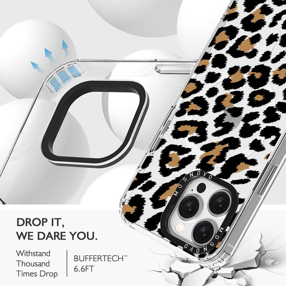 Leopard Print Phone Case - iPhone 15 Pro Max Case - MOSNOVO