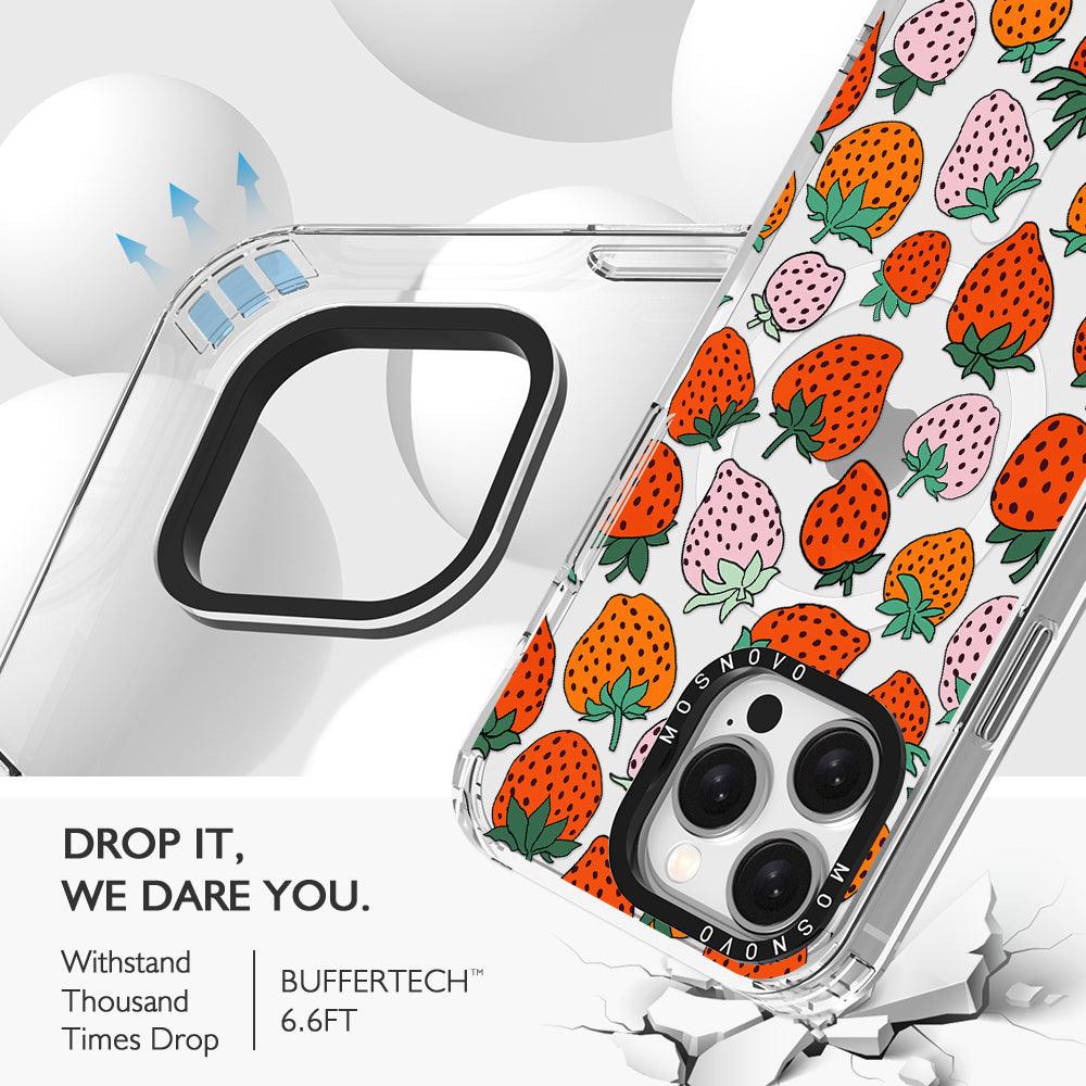 Cute Strawberry Phone Case - iPhone 15 Pro Max Case - MOSNOVO