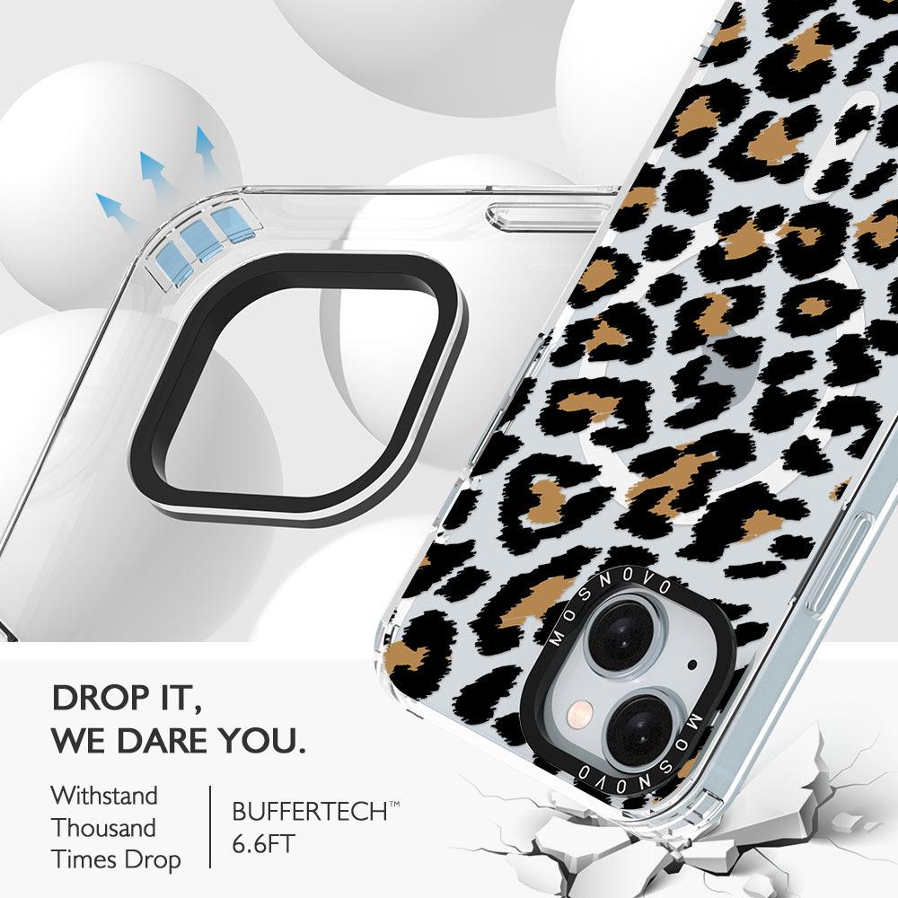 Leopard Print Phone Case - iPhone 15 Plus Case - MOSNOVO