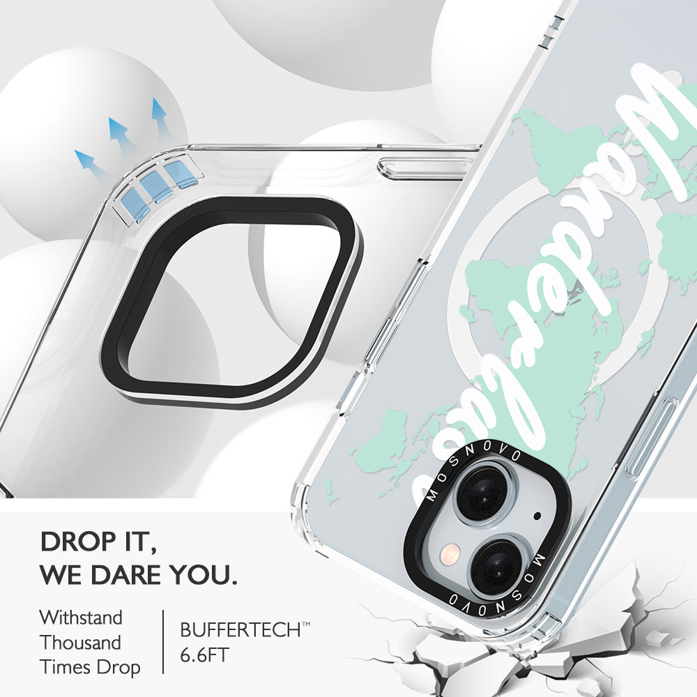 Wanderlust Phone Case - iPhone 15 Case Clear With MagSafe