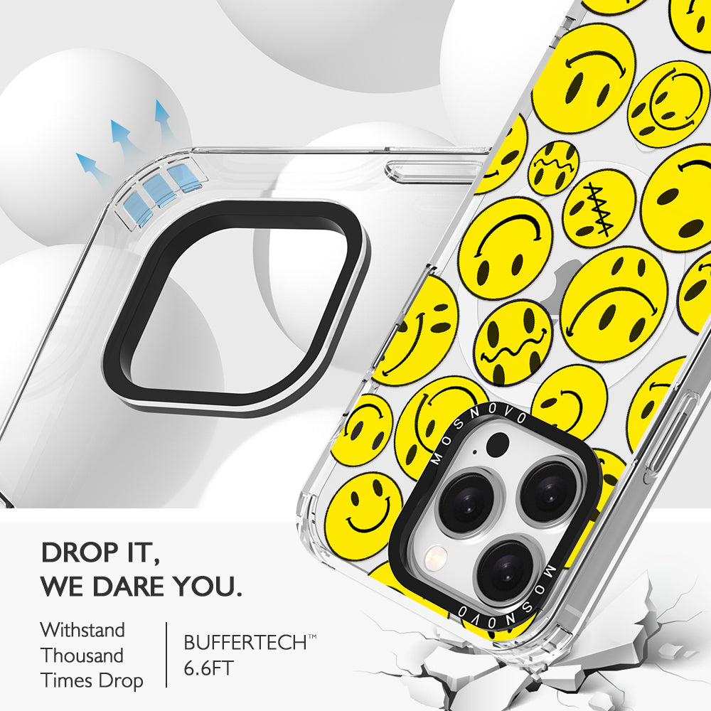 Smiley Face Phone Case - iPhone 15 Pro Case - MOSNOVO