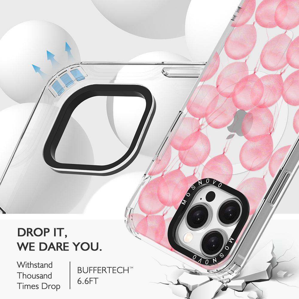 Pink Ballons Phone Case - iPhone 15 Pro Max Case - MOSNOVO