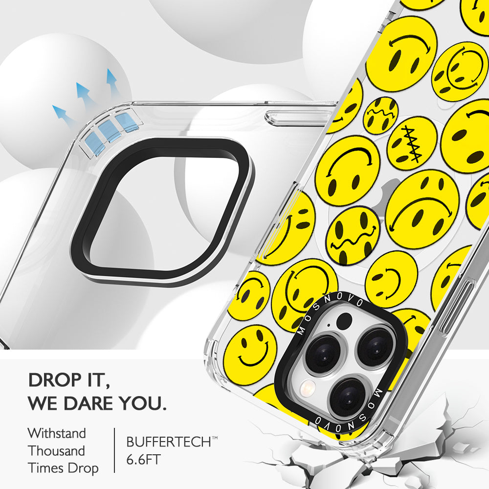 Smiley Face Phone Case - iPhone 15 Pro Max Case - MOSNOVO