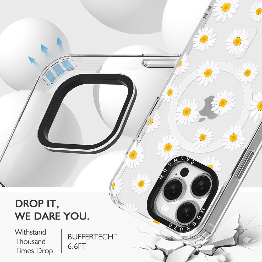 White Daisy Phone Case - iPhone 15 Pro Max Case - MOSNOVO