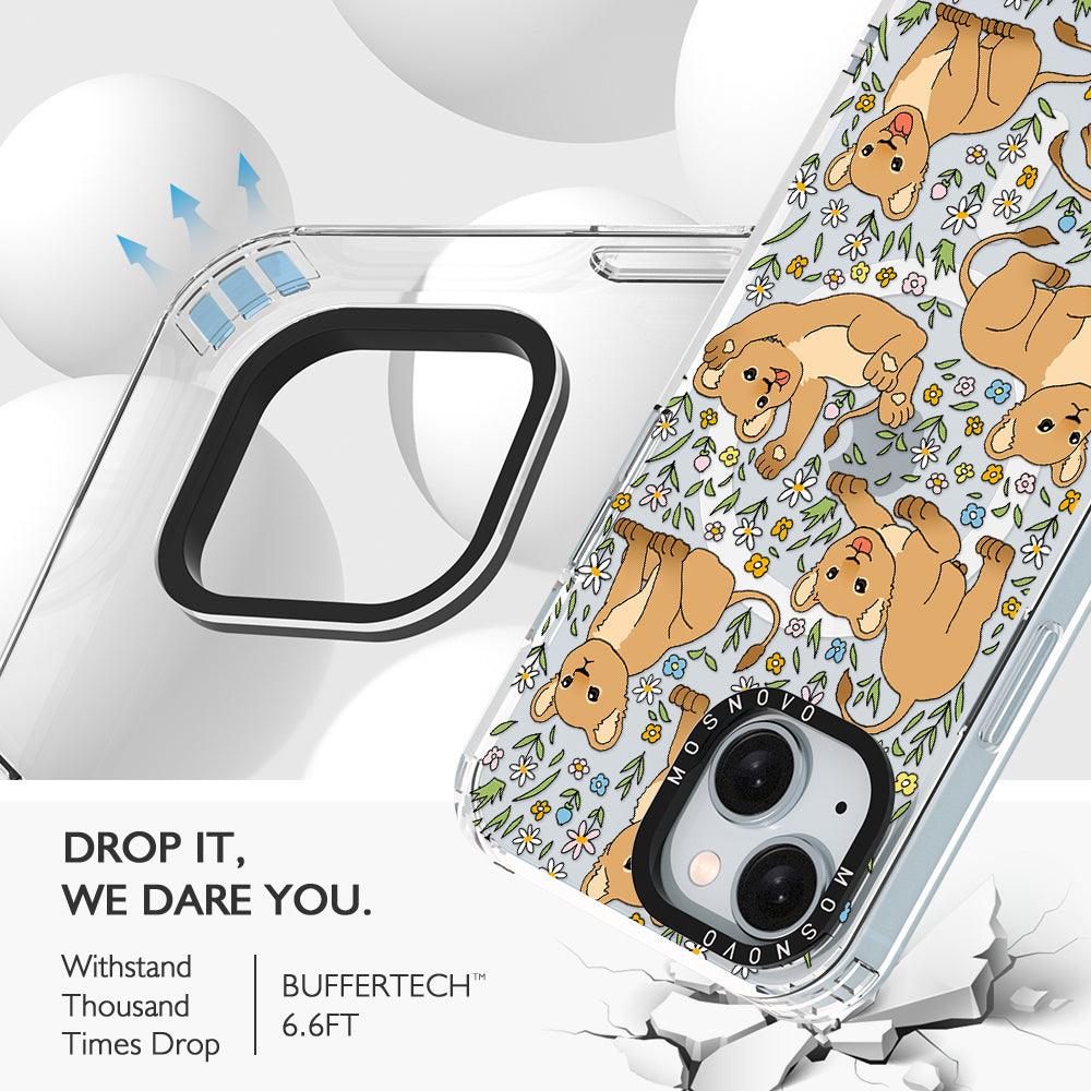 Cute Lions Phone Case - iPhone 15 Case Clear With Magsafe