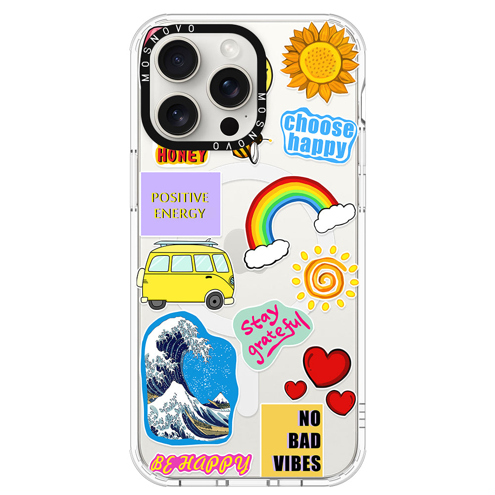 Happy Vibes Phone Case - iPhone 15 Pro Max Case - MOSNOVO