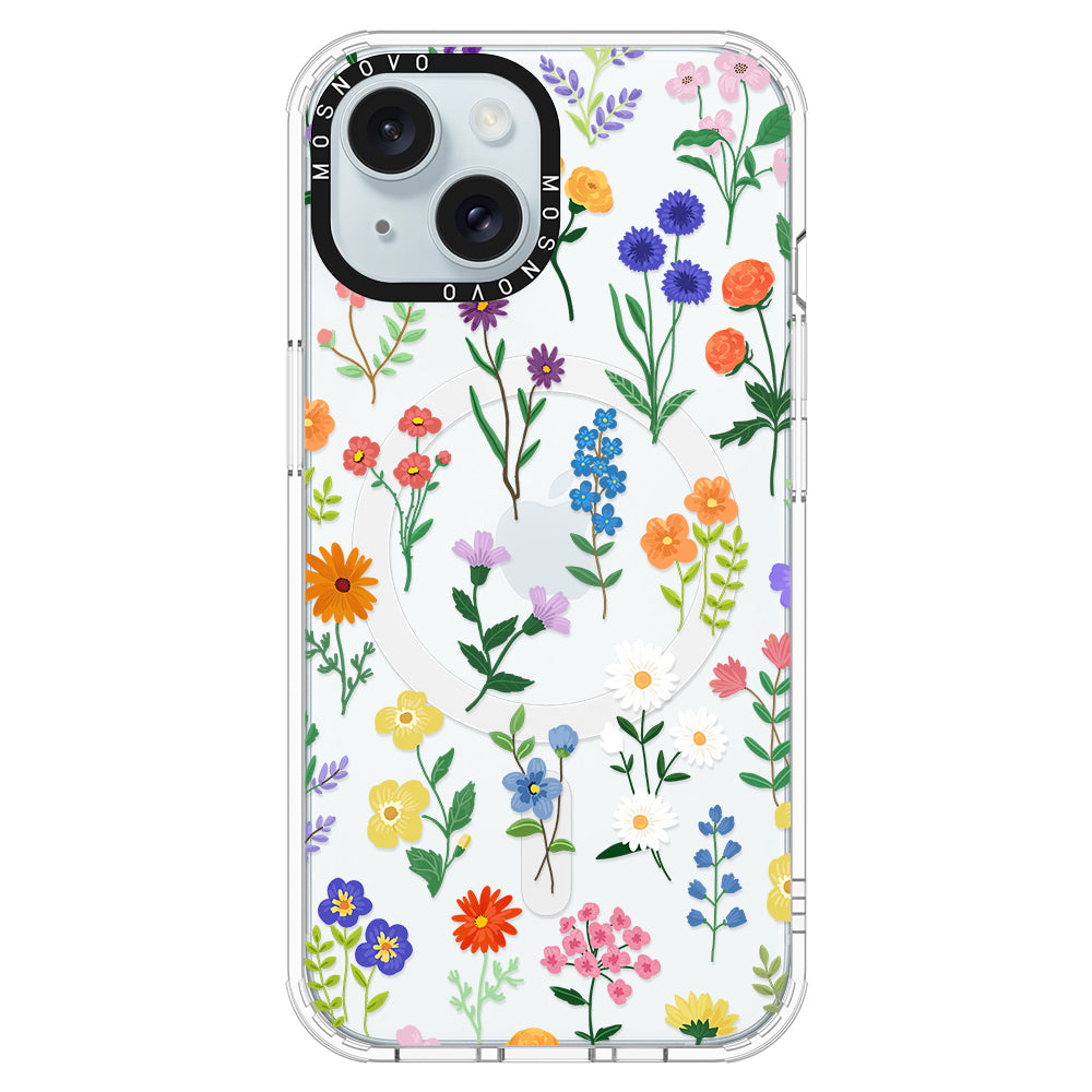 Botanical Floral Phone Case - iPhone 15 Plus Case - MOSNOVO