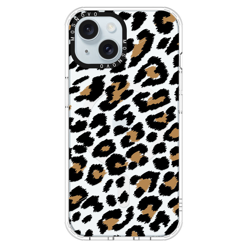 Leopard Print Phone Case - iPhone 15 Case - MOSNOVO