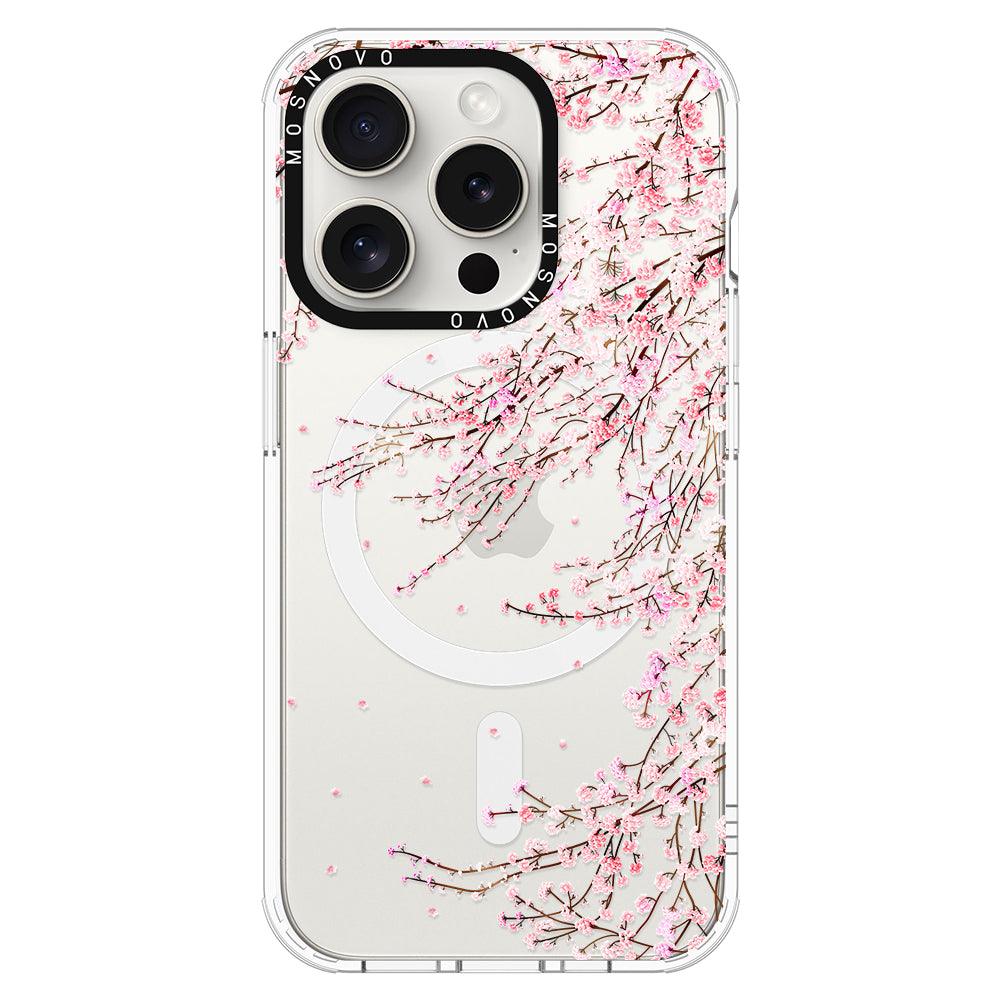 Cherry Blossom Phone Case - iPhone 15 Pro Case Clear With Magsafe