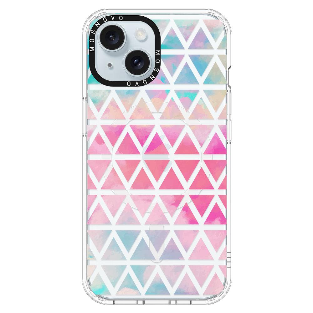 Gradient Triangles Phone Case - iPhone 15 Plus Case - MOSNOVO