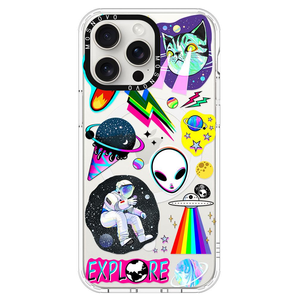 Sci-Fi Stickers Phone Case - iPhone 15 Pro Max Case - MOSNOVO